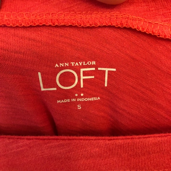 LOFT wide neck coral tee - Picture 3 of 3