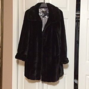 Faux fur car coat