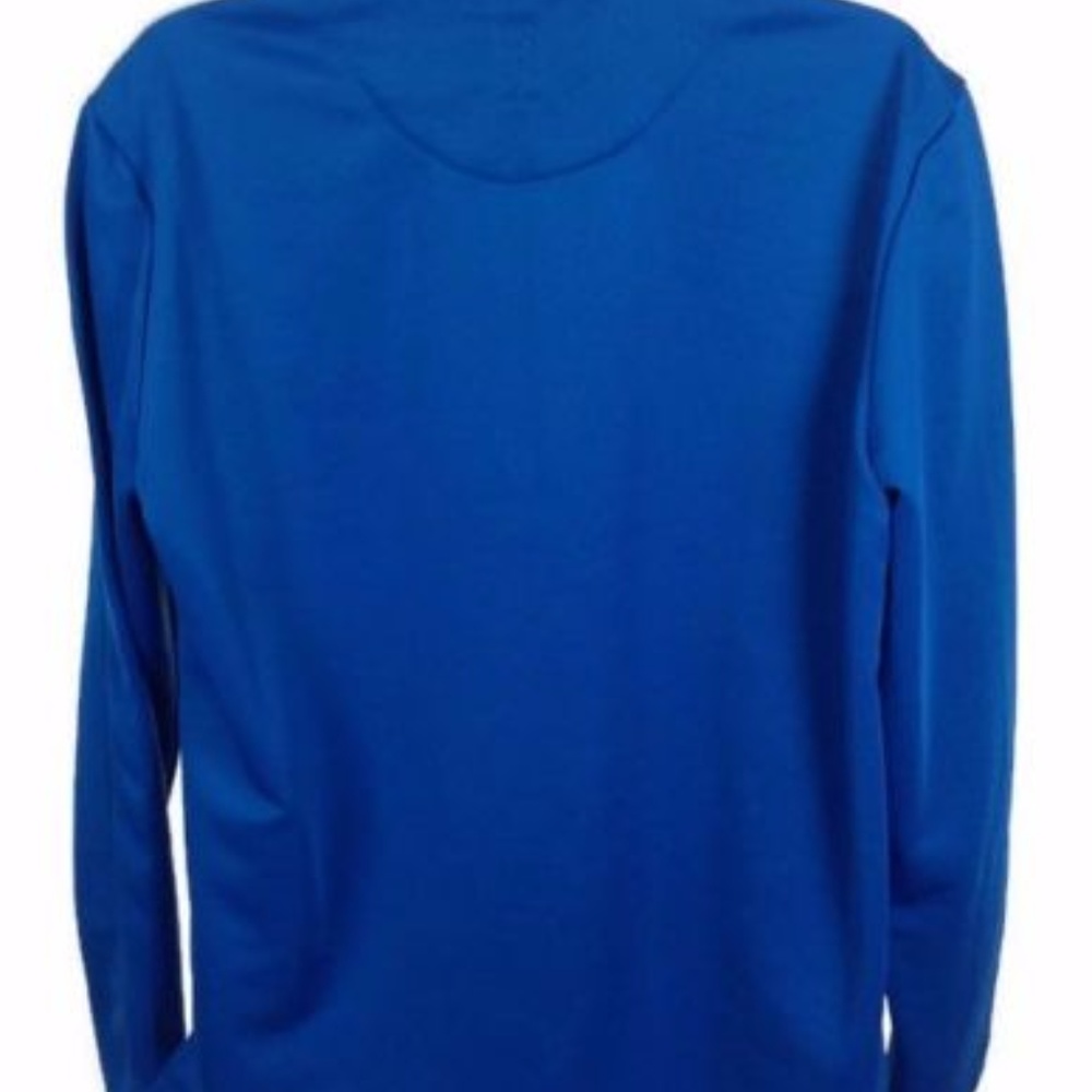 Mens Blue 1/4 Zip Pullover Golf Shirt Jacket - Picture 7 of 8