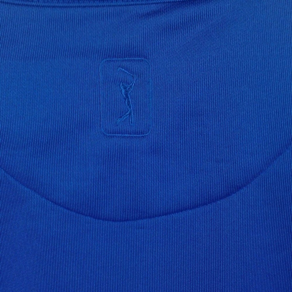 Mens Blue 1/4 Zip Pullover Golf Shirt Jacket - Picture 4 of 8