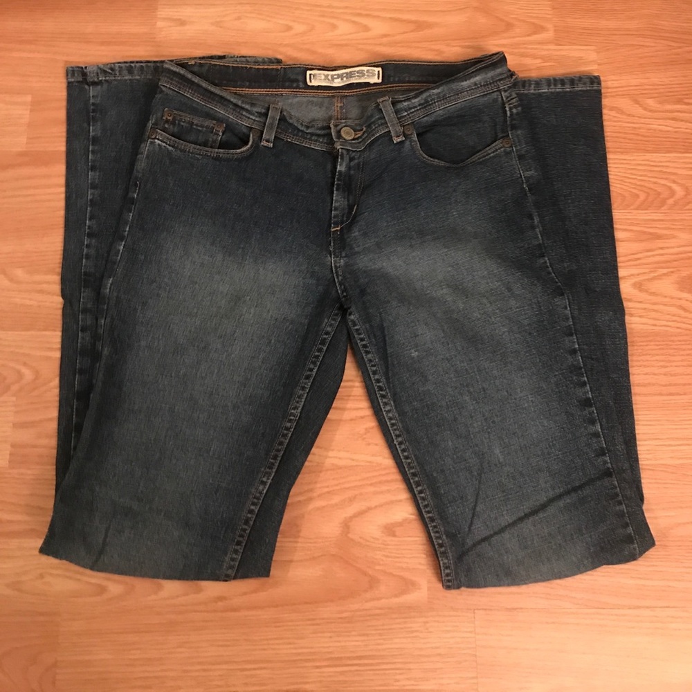 Express Stretch Low Slung Flare Jeans