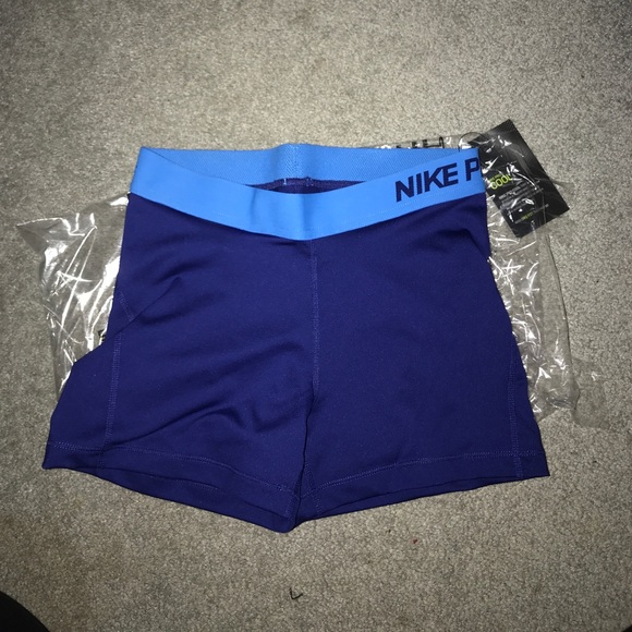 Nike Pants - BRAND NEW Blue Nike Pro Spandex Shorts sz Medium