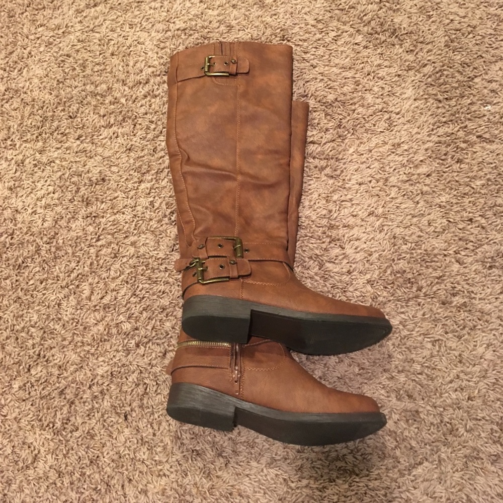 Brown fall boots