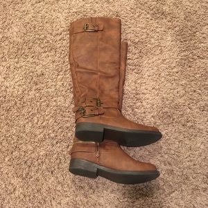 Brown fall boots