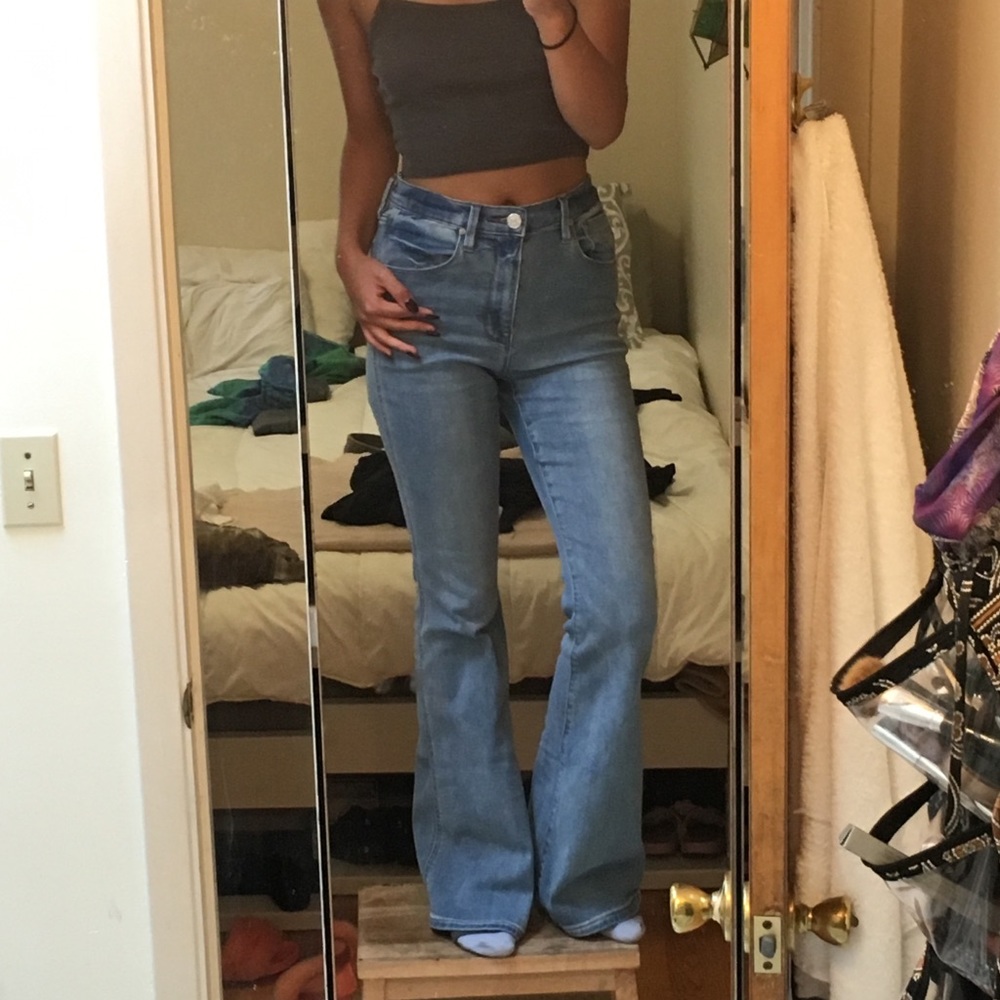 High wasted bell bottom jeans