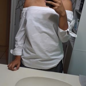 White Off the Shoulder Top