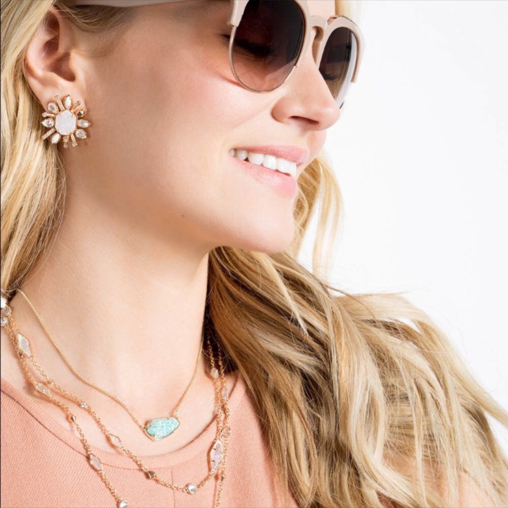 Kendra Scott Ophelia Earrings Radiant Iridescent - Picture 5 of 6