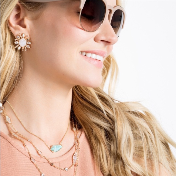 Kendra Scott Ophelia Earrings Radiant Iridescent - Picture 5 of 6