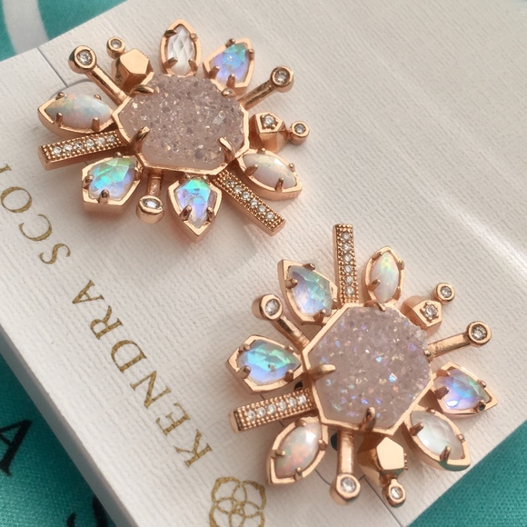 Kendra Scott Ophelia Earrings Radiant Iridescent - Picture 3 of 6