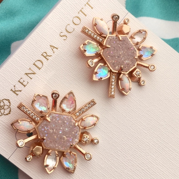 Kendra Scott Ophelia Earrings Radiant Iridescent - Picture 2 of 6