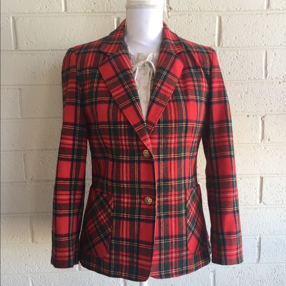 JC Penney Jackets & Blazers - Vintage JC Penney Red Plaid Blazer