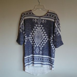 !!PRICE DROP!! Aztec Print Knit High-Low Top