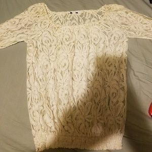 Cream Colored Lace Blouse