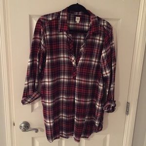 Gap pullover soft flannel tunic- large