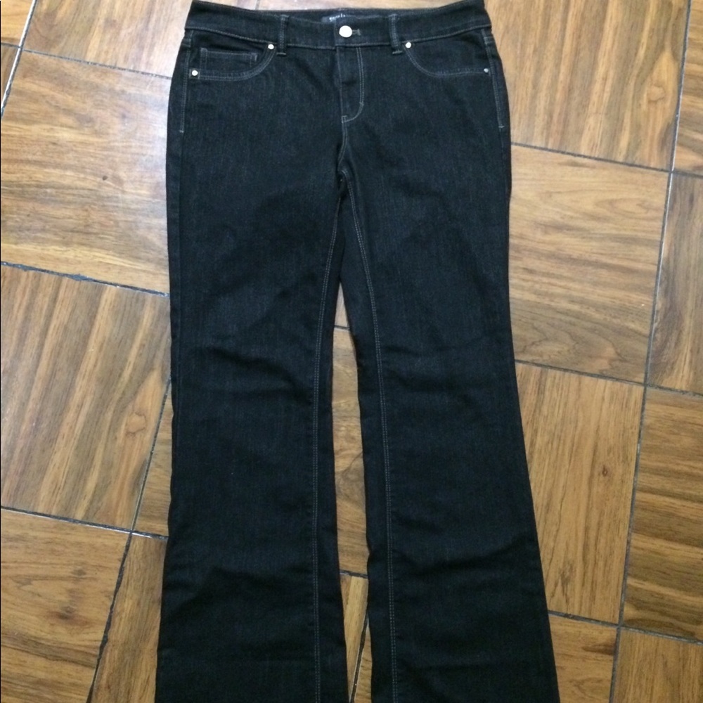 WHBM Blanc Black Boot Leg Jeans 10S