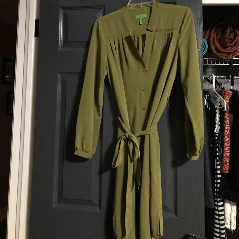LOGO dress olive green