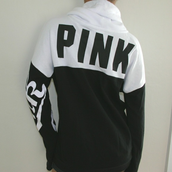 PINK Victoria's Secret Tops - Victoria's Secret PINK Cowl Neck Hoodie Pullover