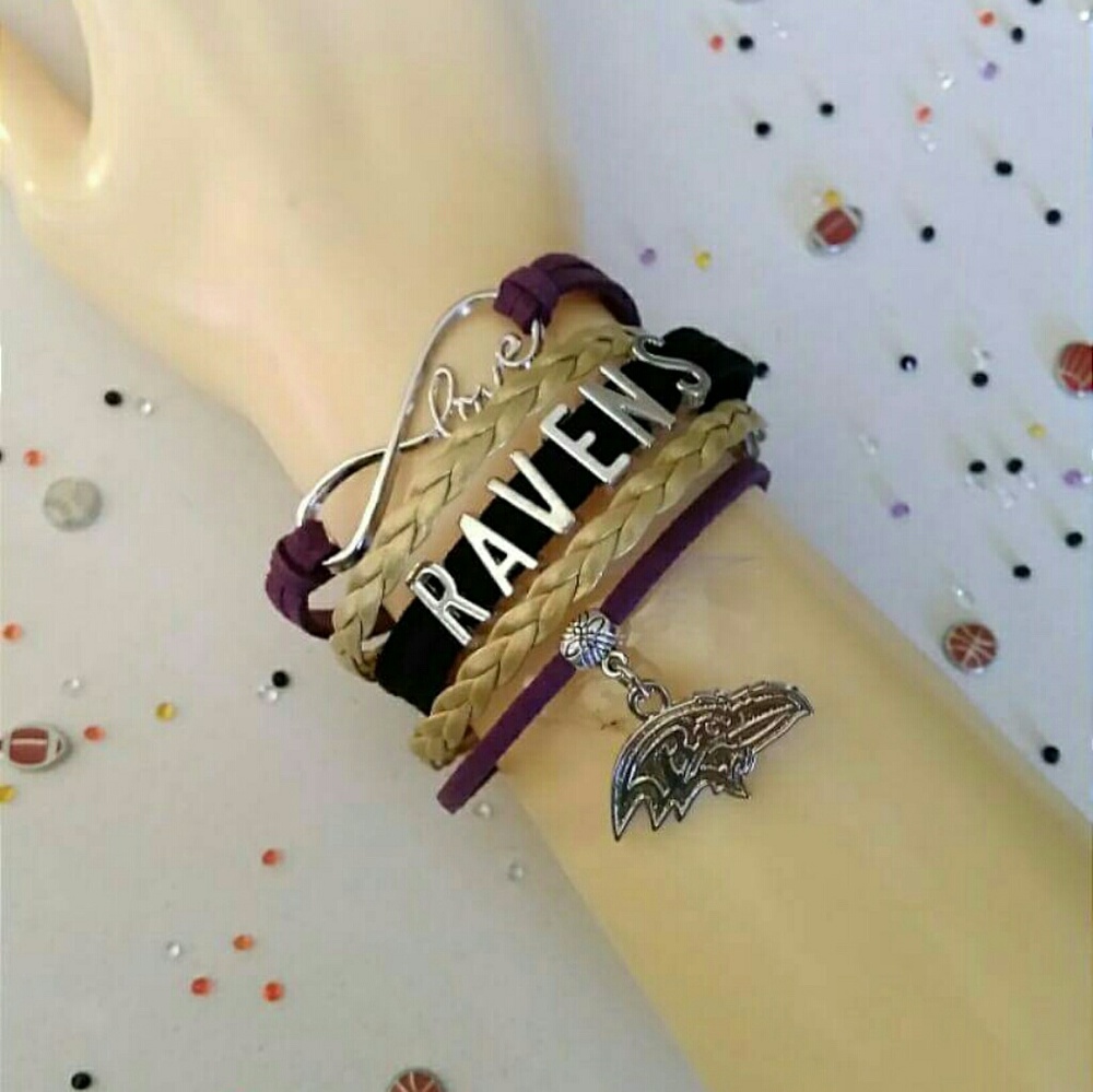 Baltimore ravens multi syrand bracelet