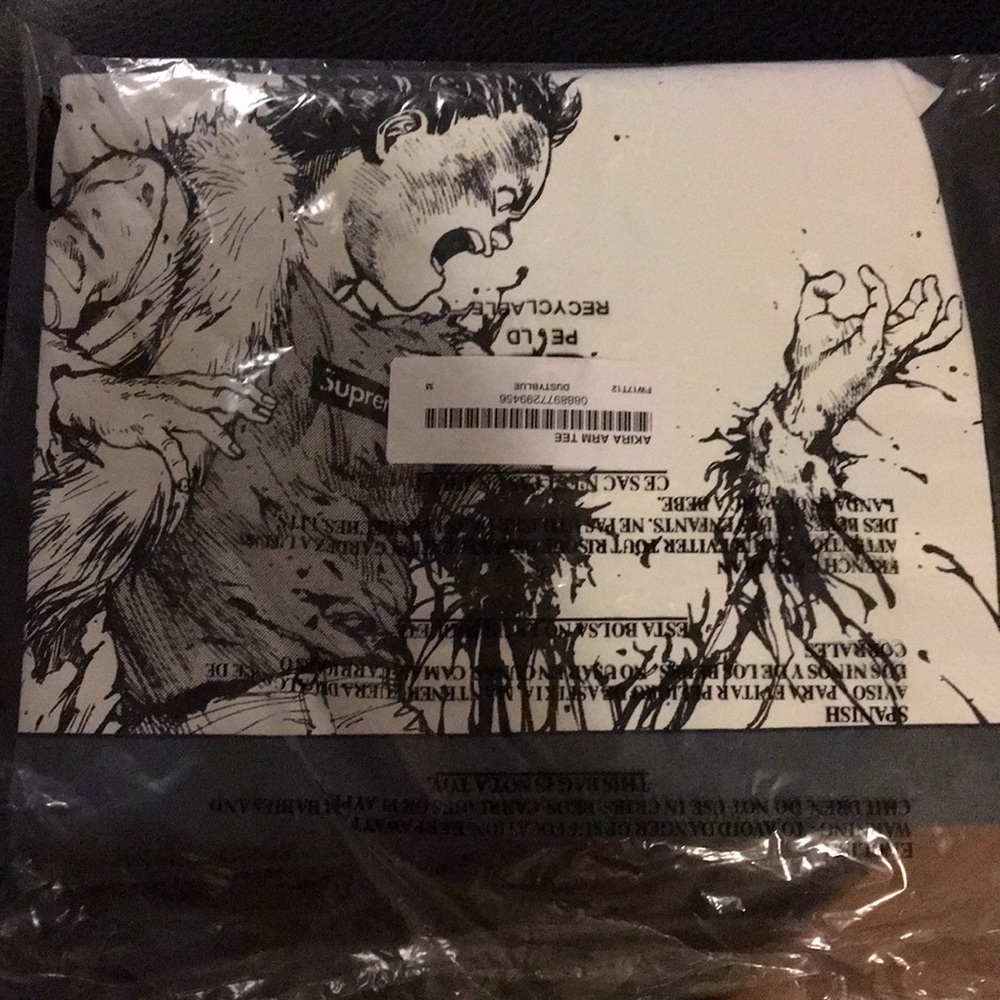 ❌SOLD❌Supreme Akira Arm Tee Medium Dusty Blue 2017