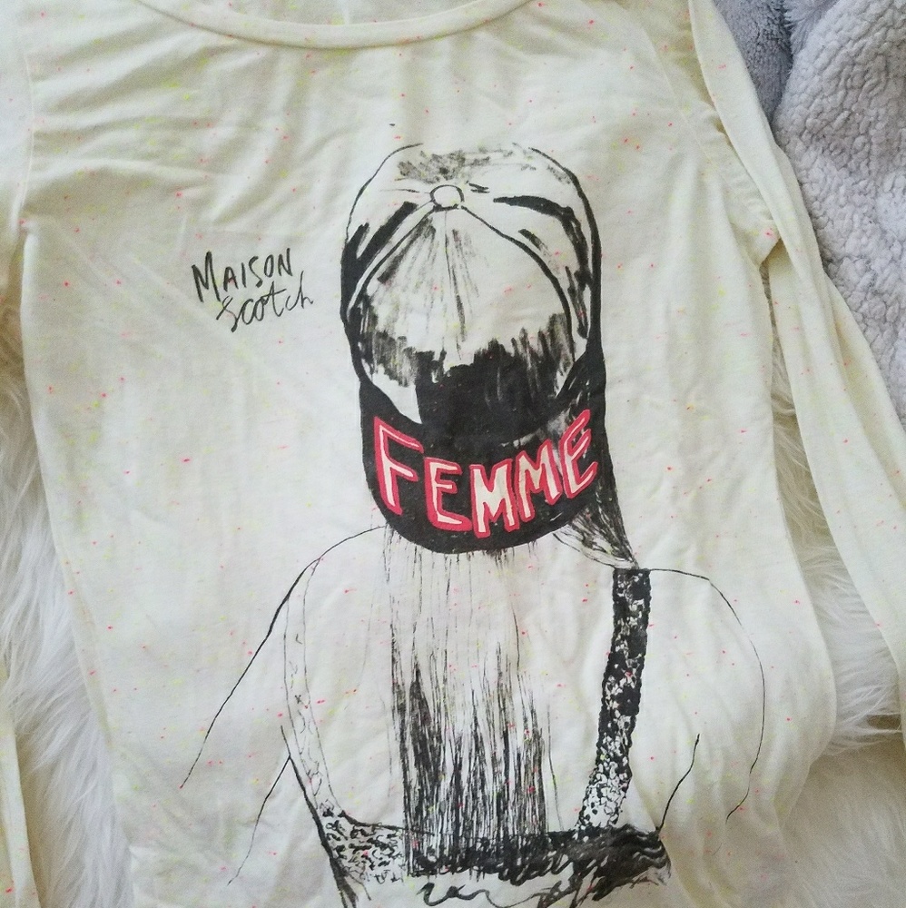 Maison Scotch Gay Femme T-Shirt 🌺🌸 Host Pick!🌸