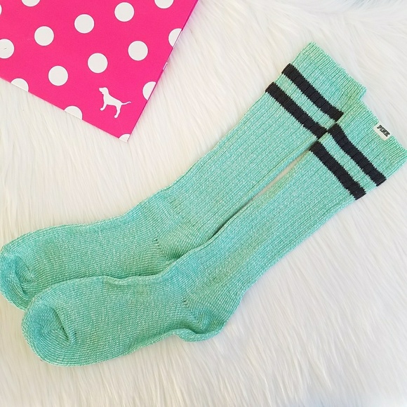 PINK Victoria's Secret Accessories - Victoria's Secret PINK Long Socks Heathered Logo