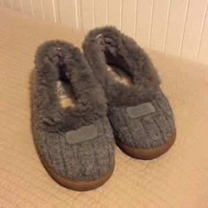 Ugg Australian Rylan Gray Knit Shearling Slippers