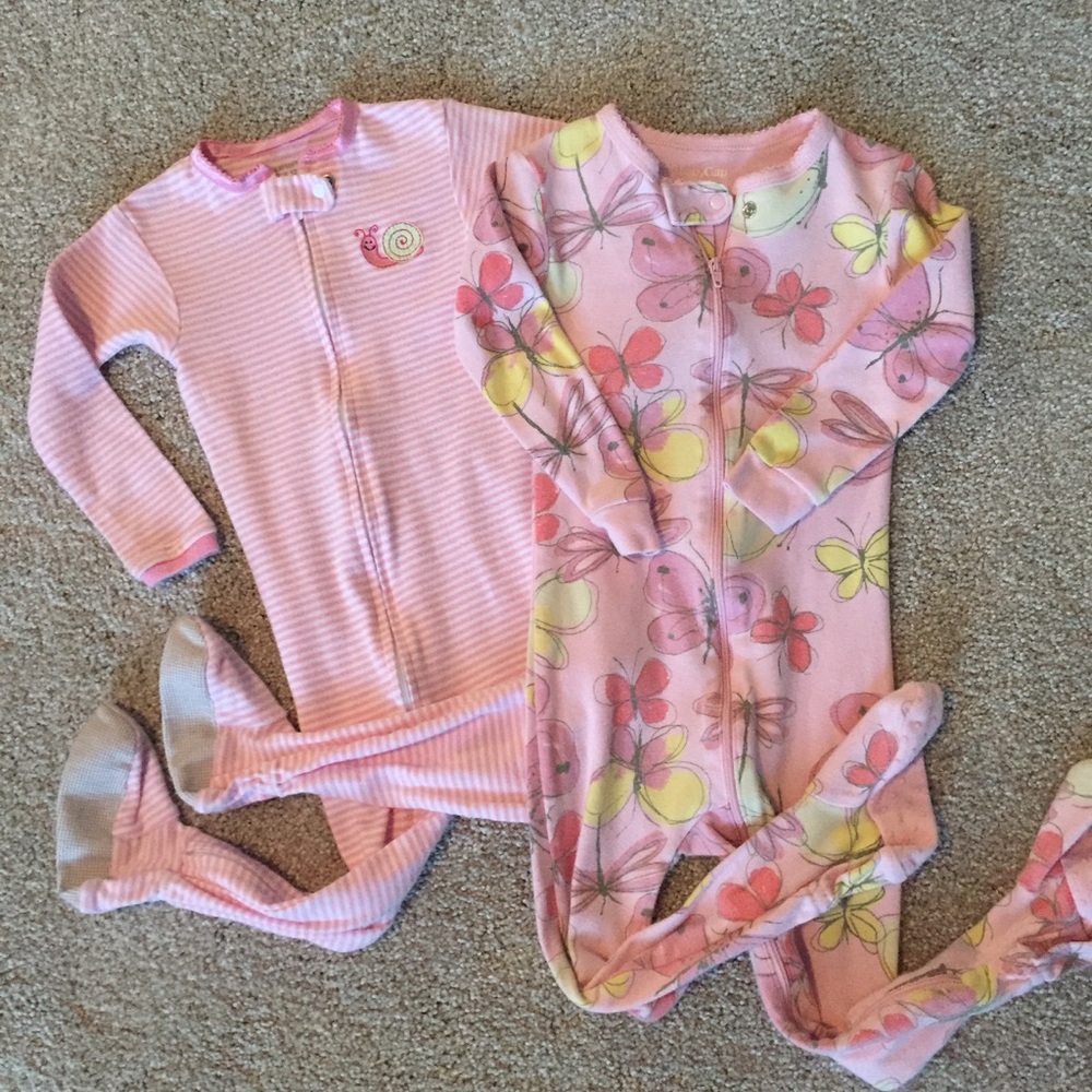 Set of 2 18 mo footie sleepers