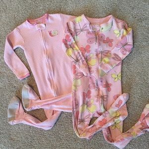 Set of 2 18 mo footie sleepers