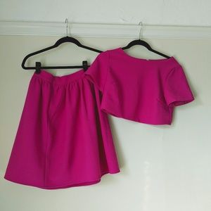 FUCHSIA TWO-PIECE DRESS