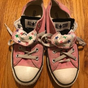 Pink double flap converse!