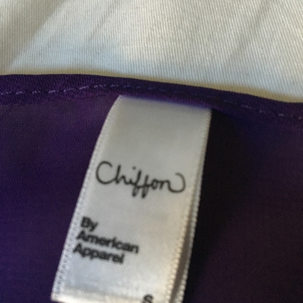 American Apparel Chiffon Sheer Top (Purple) - Picture 4 of 5