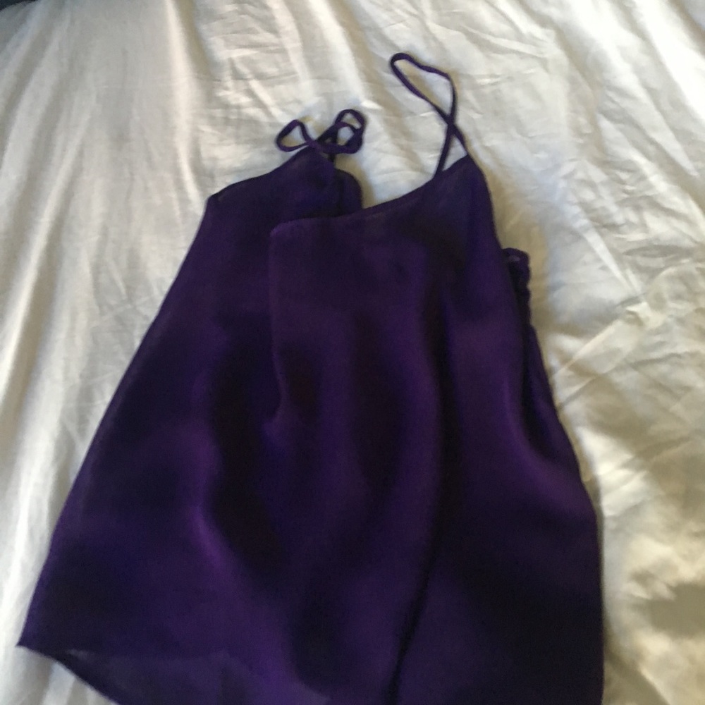 American Apparel Chiffon Sheer Top (Purple) - Picture 5 of 5