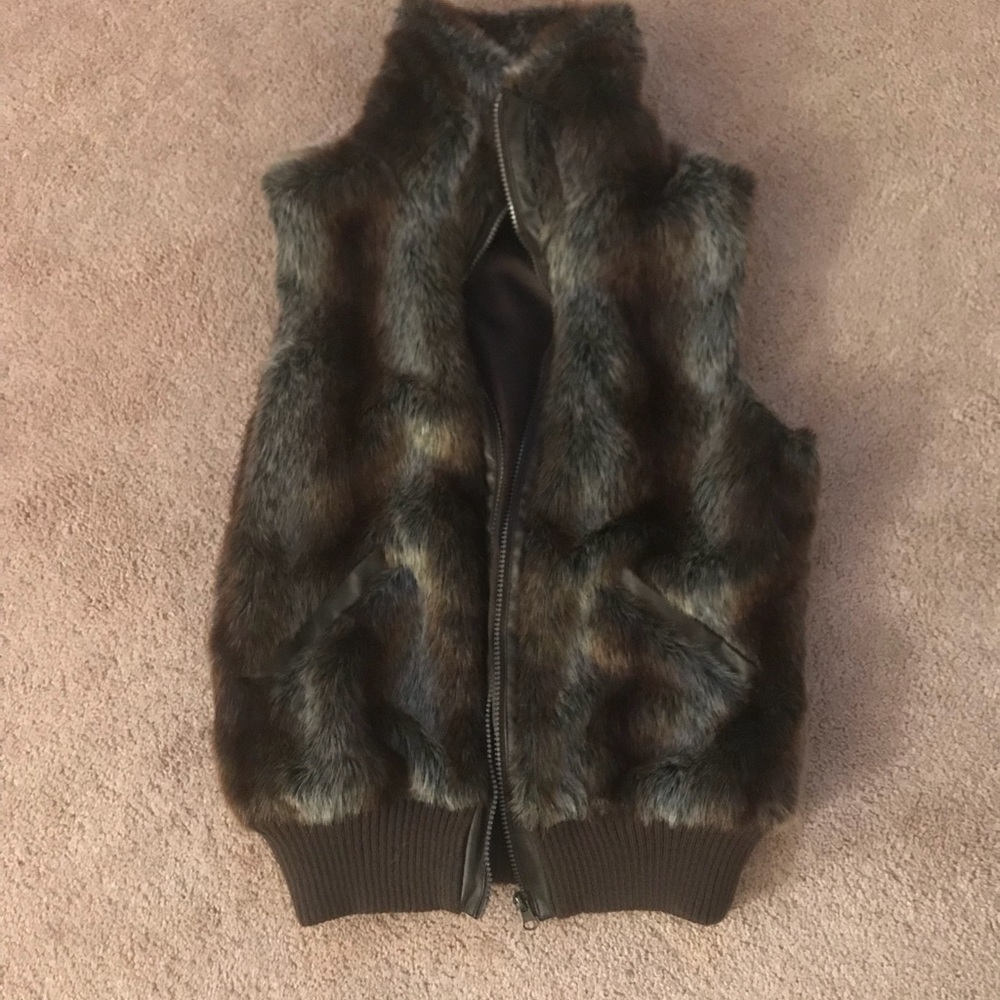 Faux fur vest