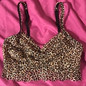 PINK leopard print bra top