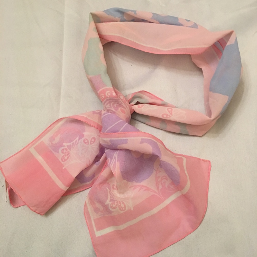 Pastel flower scarf.