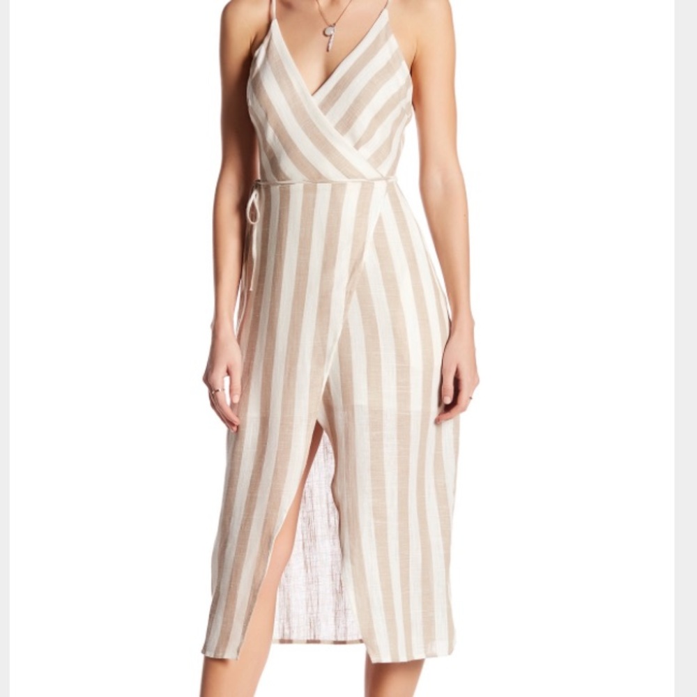 ASTR the Label Striped Linen Dress