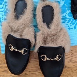Faux Fur-Lined Loafers