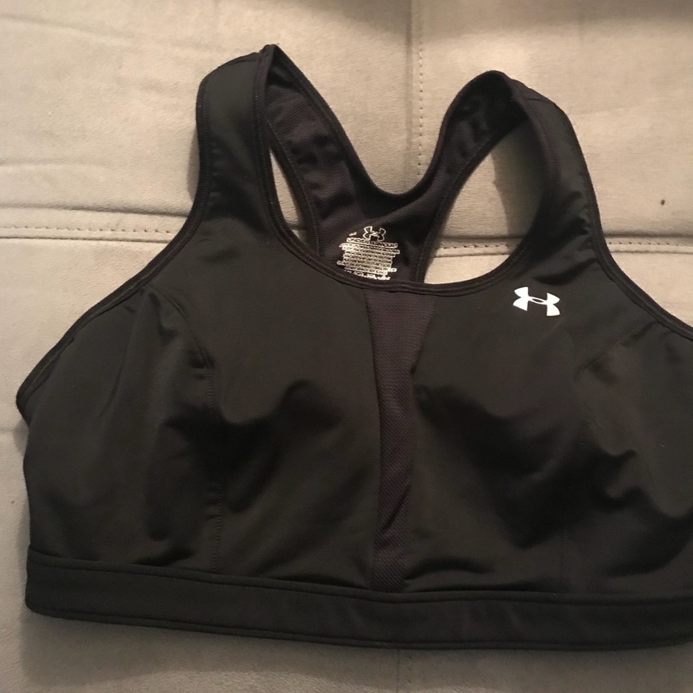 Under Armour black sports bra. Size L.