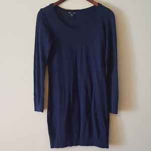 Navy Blue Bodycon Sweater Dress