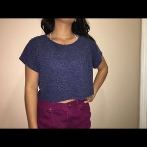 Blue crop top