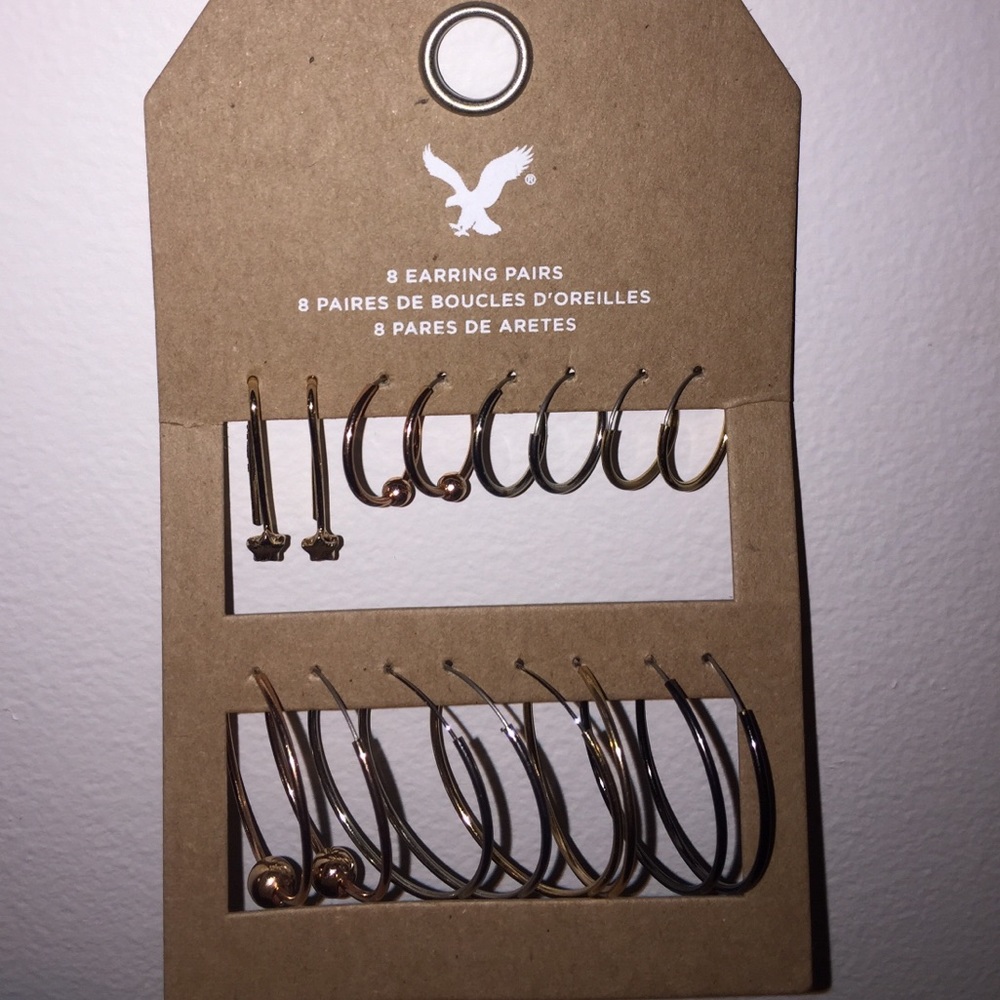 AEO 8 Pairs of Assorted Hoop Earrings