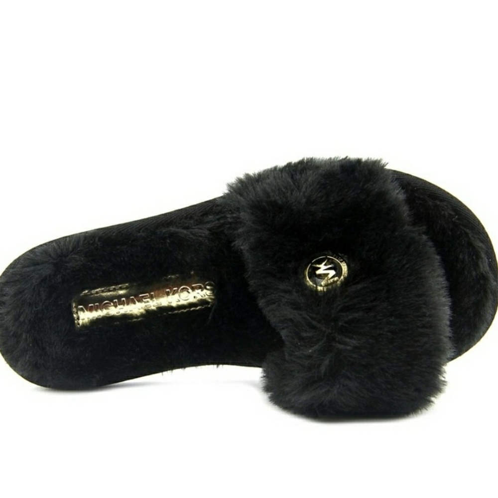 ❤LAST 1 ❤ MICHAEL KORS FAUX FUR SLIPPERS - Picture 3 of 4