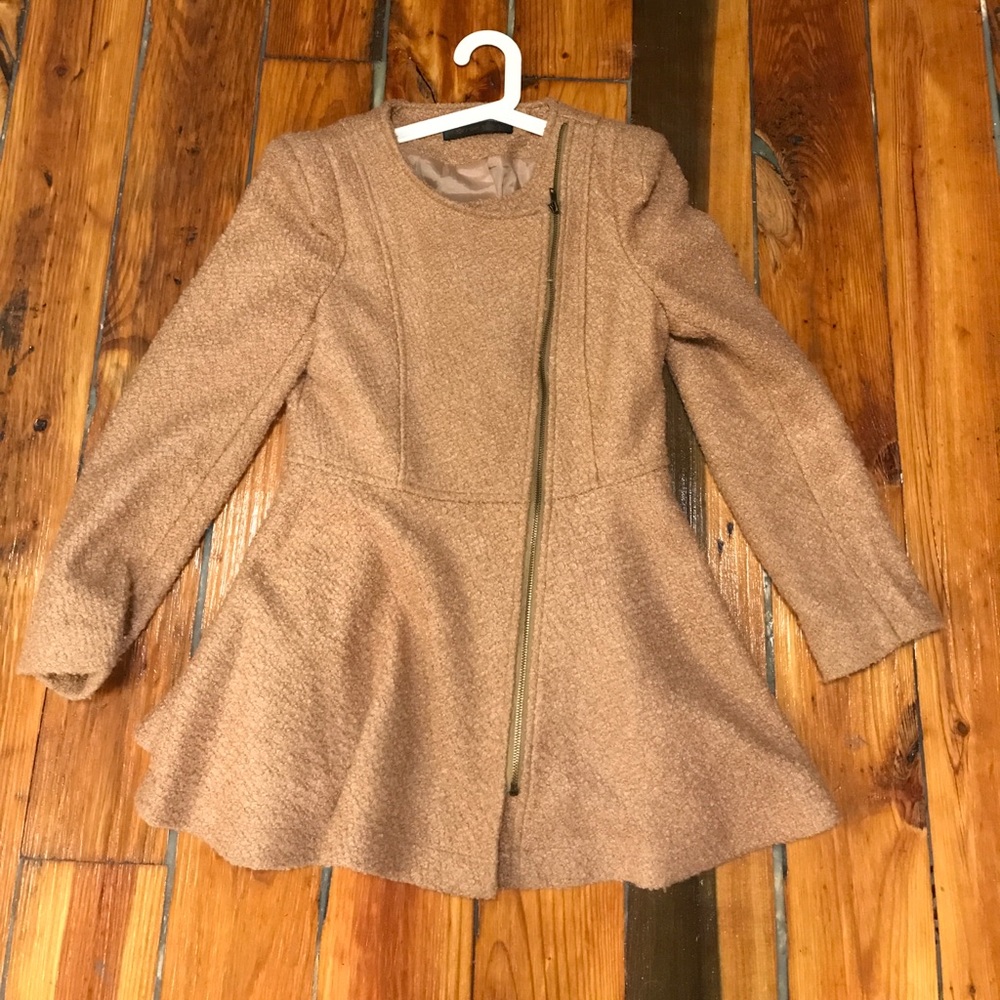 Camel Peplum coat