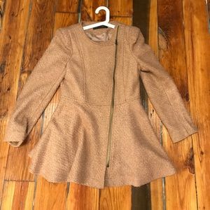 Camel Peplum coat