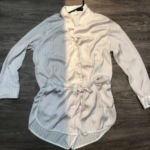 COMFY AND SEXY! Striped Satin Pajama Set M