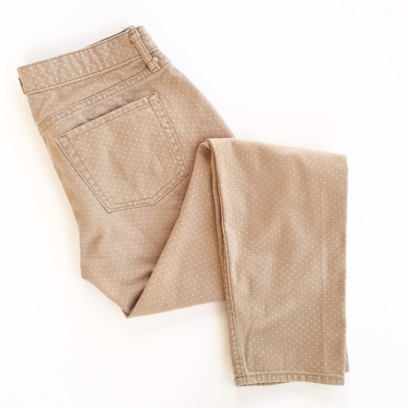 GAP Denim - GAP Tan Polka Dot Premium Skinny Jeans sz 8
