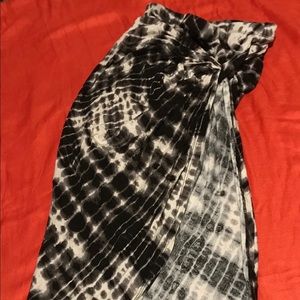 Black and Grey Tie Dye Skirt