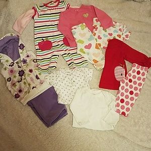 Carter's 0-3 months girls bundle