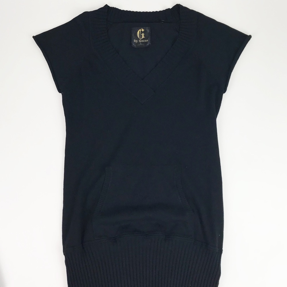 GUESS ❓ Black Long Tunic Sweater Top Size Large