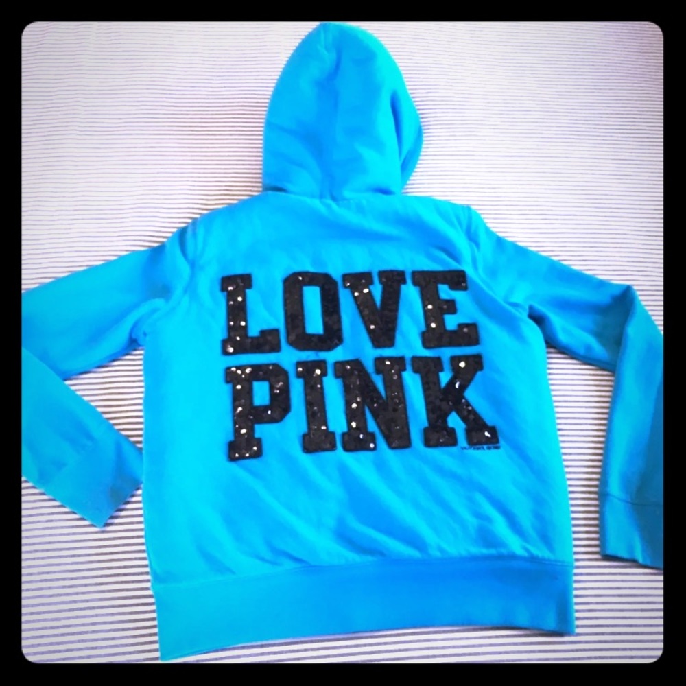 ‼️Sold‼️Victoria's Secret Love PINK Faux Fur Hoodi